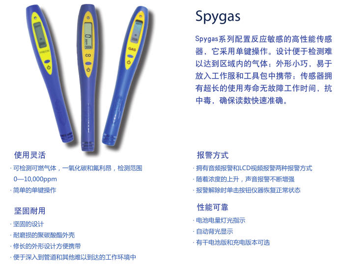 燃气泄漏检测仪Spygas
